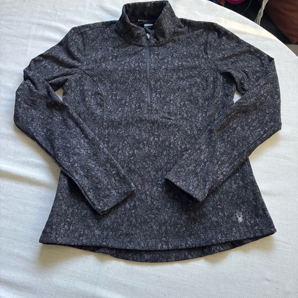 Spyder Women’s Black Fleece Half Zip Pullover Jacket Size M - Picture 1 of 8